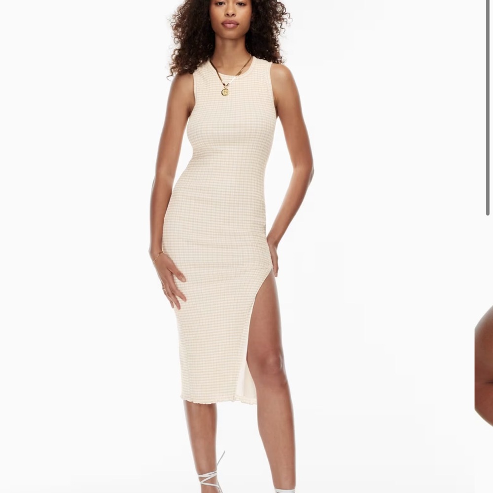 Aritzia Verona birch gingham midi dress XS